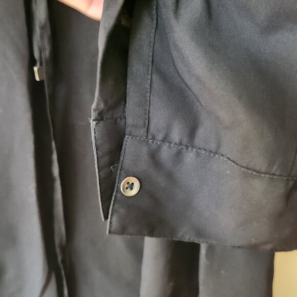 Motherhood Maternity Black Long Dress Pockets Tie Waist sz L - Picture 7 of 13